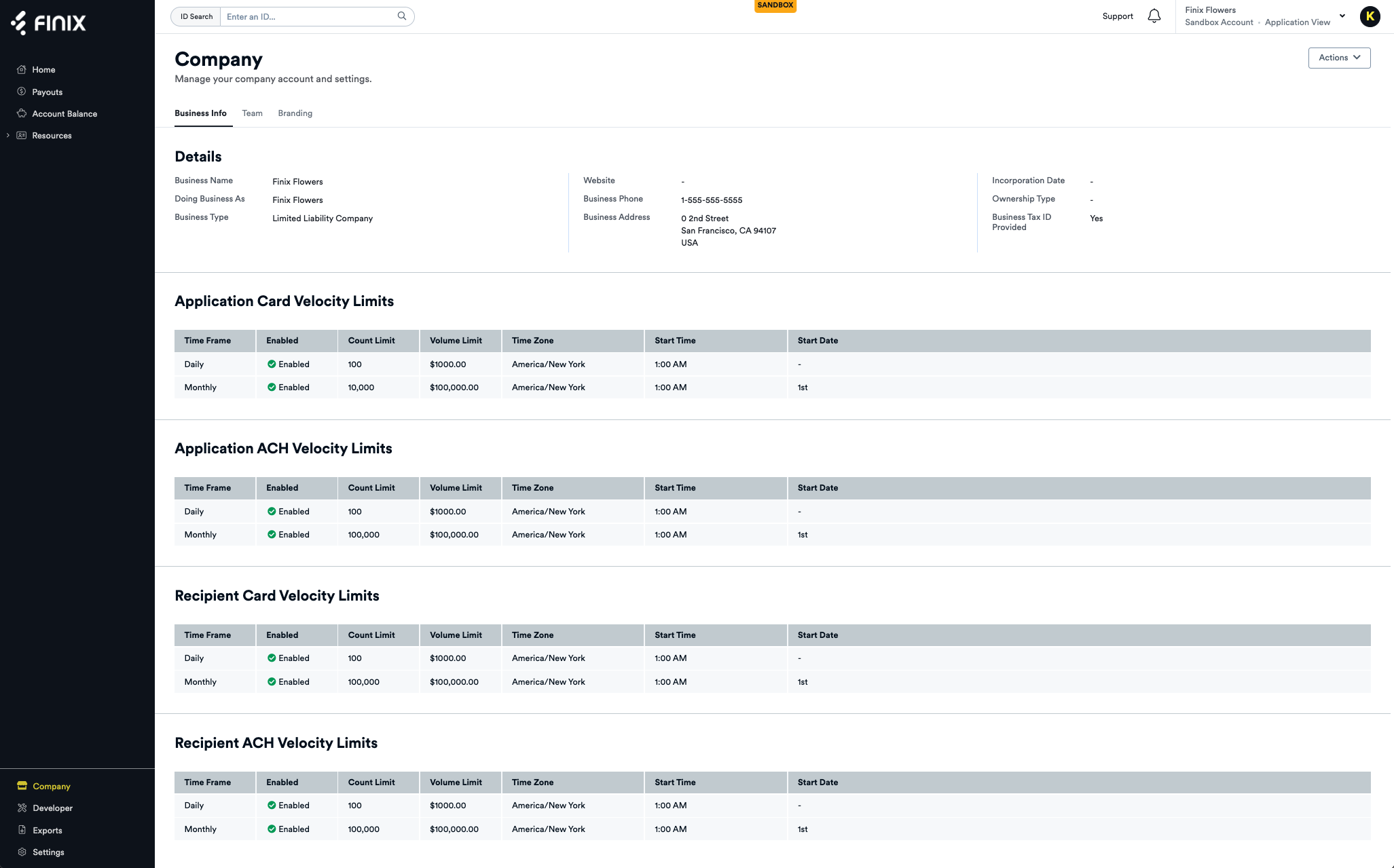 Company Page Payout