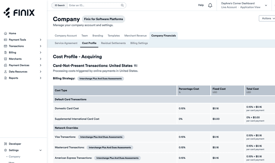 Cost Profile