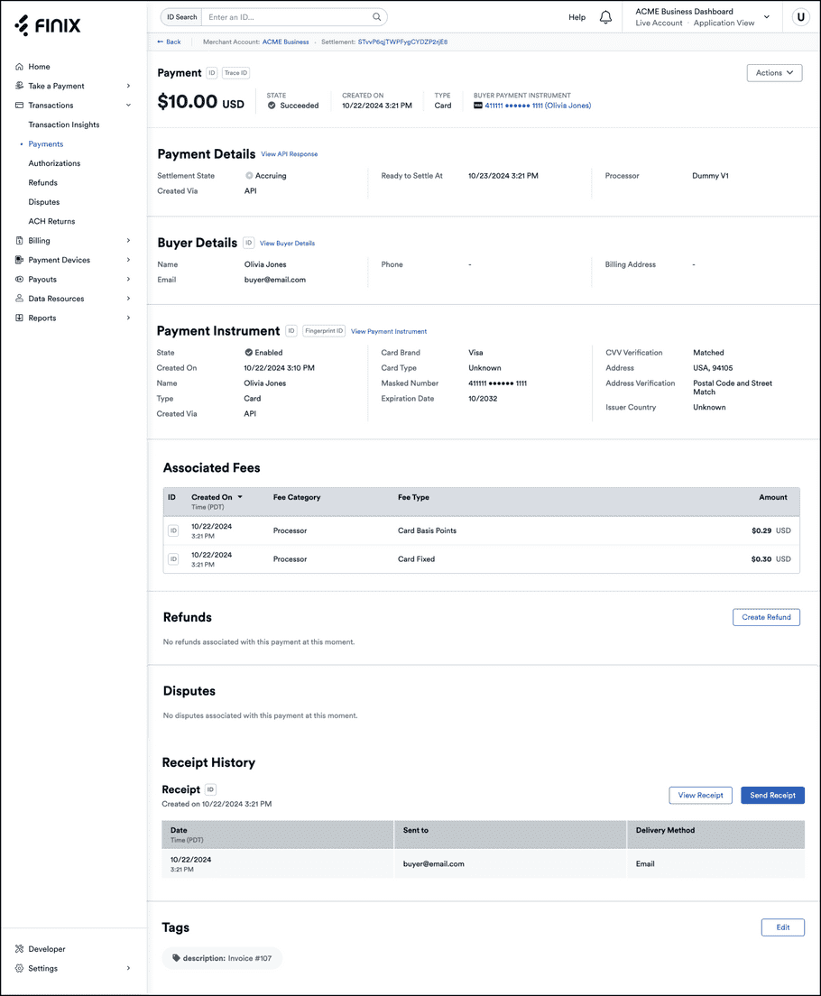 Managing Payments