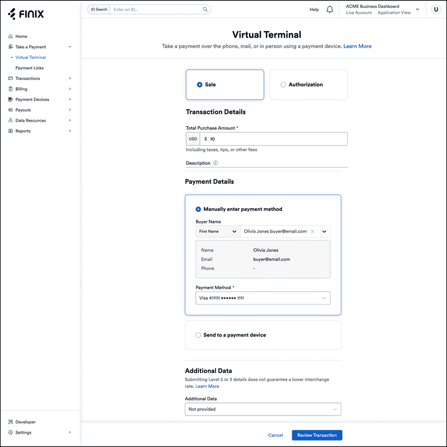 Payment Form